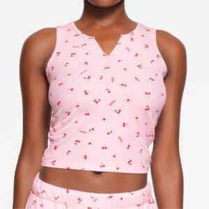 NWT SKIMS (2PC) RARECherry Blossom Print Ribbed Top&Boxers (SOLD OUT) SZ: M-L
